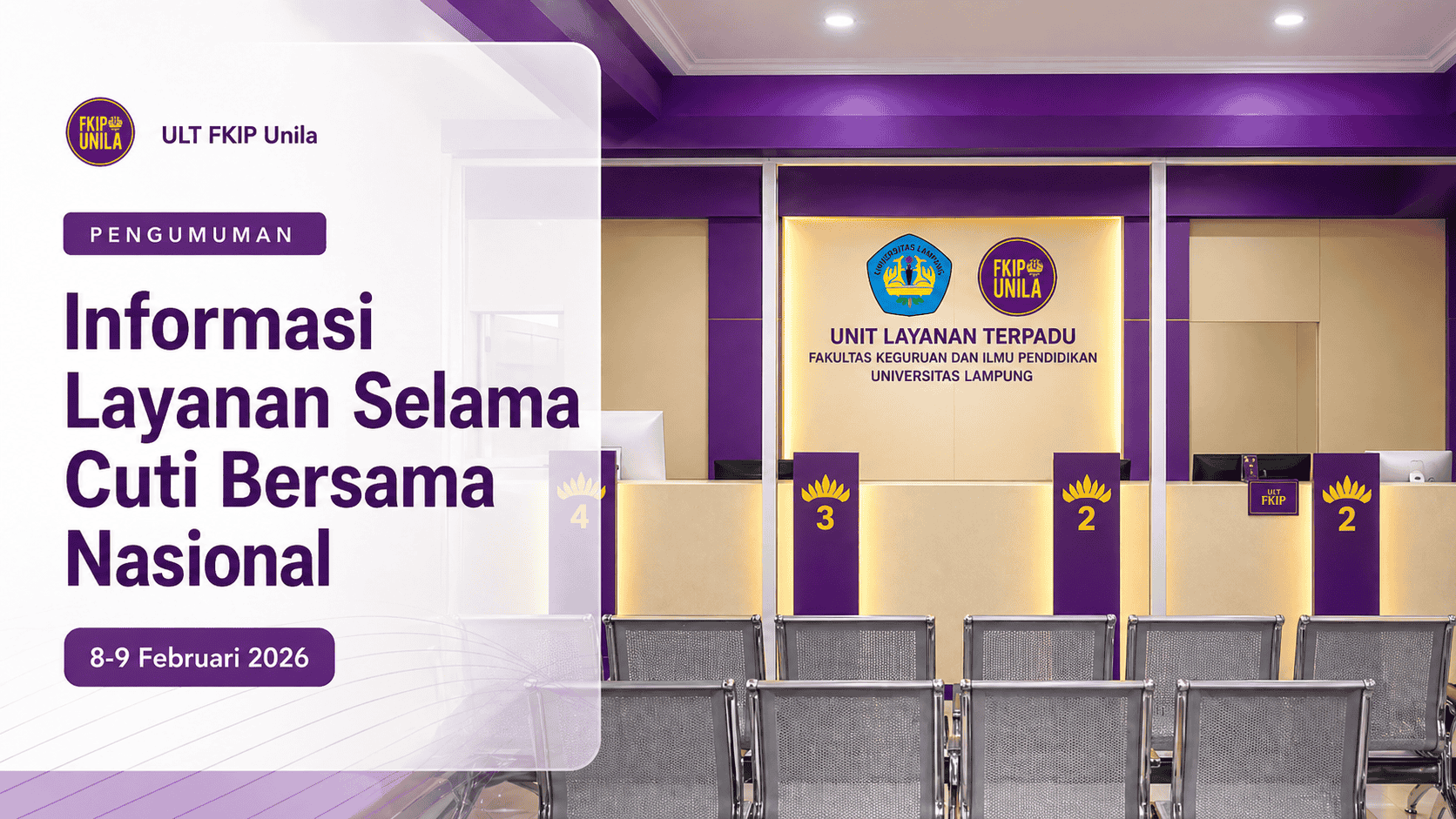 Informasi Layanan ULT Selama Cuti Bersama Nasional