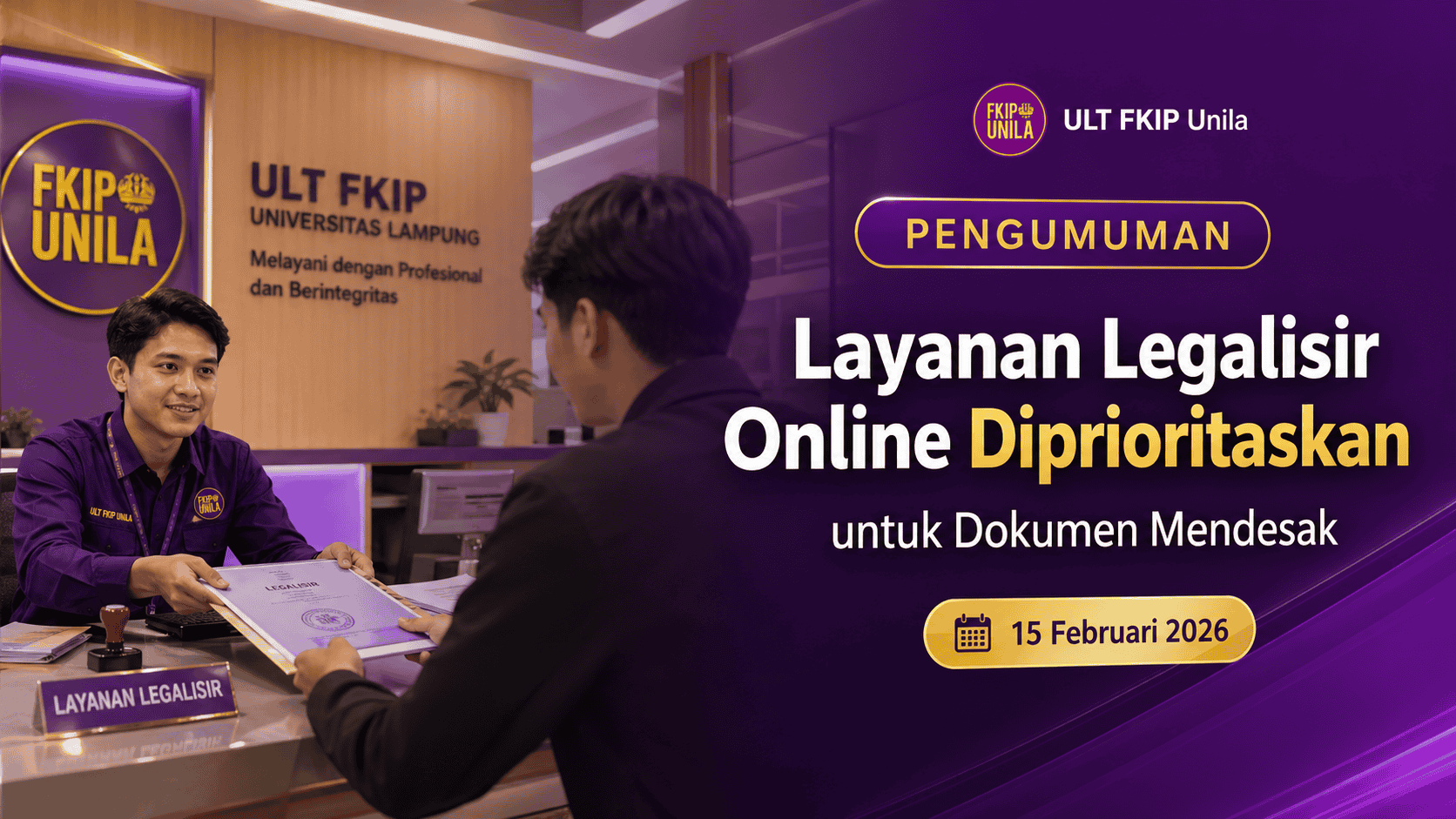 Layanan Legalisir Online Diprioritaskan untuk Dokumen Mendesak